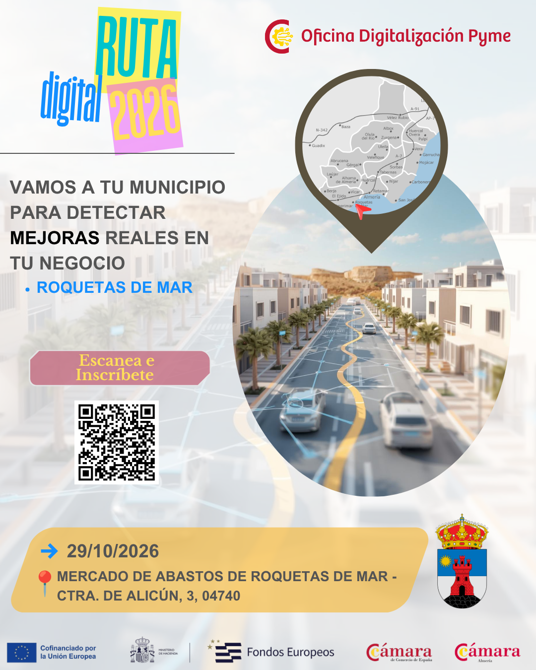 Ruta digital 2026 cartel Roquetas de Mar